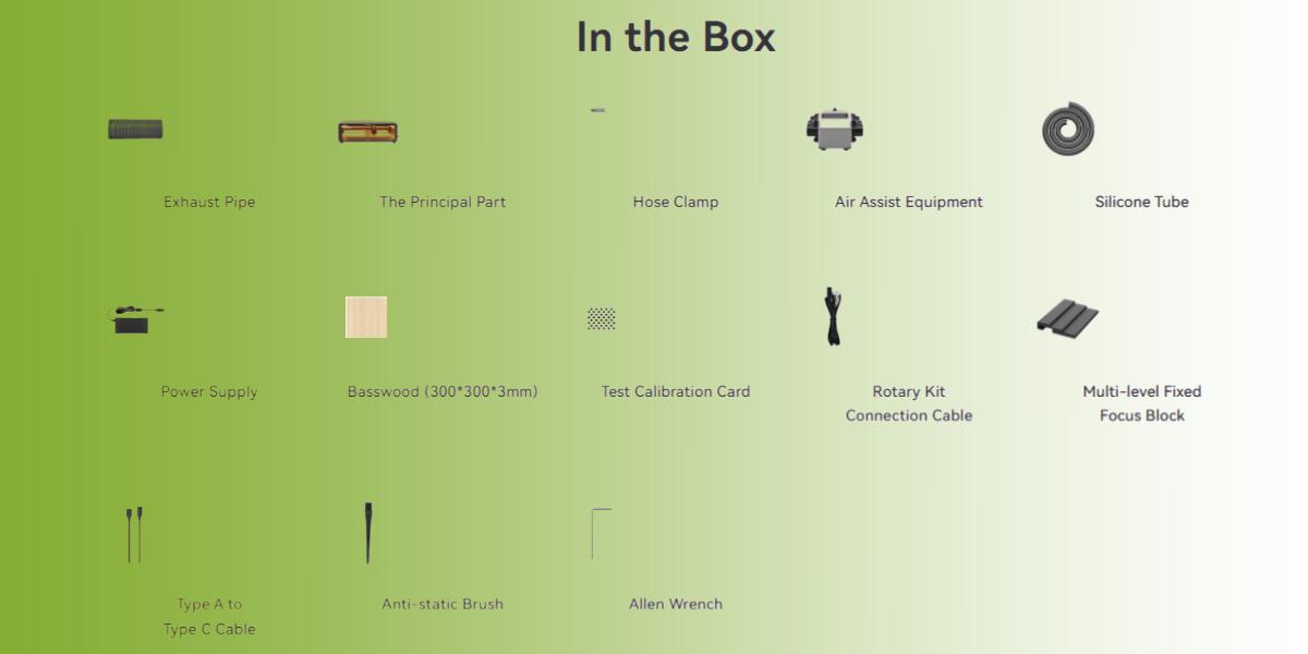 Комплектація Лазерного гравера Creality Falcon A1